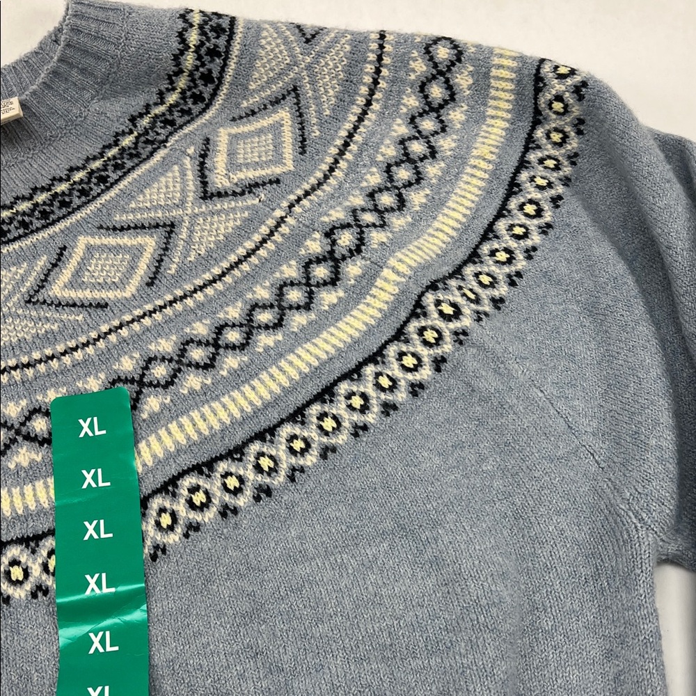 Weatherproof Blue Patterned Women's Sweater - Picture 4 of 6